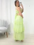 Vestido de Tule Flores Verde 24353 na internet