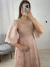 Vestido Laise com manga Rosa 24372 - Senhorita Frida