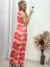 Vestido de tule estampado Vermelho 24592 na internet