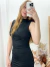 Vestido regata drapeado longo Preto 24801 - Senhorita Frida