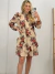 Vestido Curto Estampado Bege 24872 - loja online