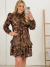 Vestido Curto Estampado Marrom 24871 na internet