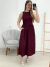 Vestido Longo Bordô 24912