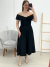 Vestido de festa ombro a ombro Preto 24943