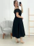 Vestido de festa ombro a ombro Preto 24943 - comprar online