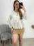 Blusa manga longa de tule Off 37142