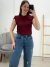 Blusa lisa Bordô 37224