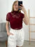 Blusa de renda Marsala 37343 - comprar online