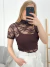 Blusa de renda Marrom 37342 na internet