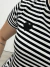 Blusa Listrada Preta e Branca Plus Size 37431 na internet