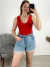 Body decote V Vermelho 51013