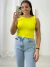 Cropped colete Ana amarelo 60263