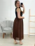 Saia longa de tule Marrom 82202 - comprar online