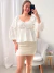 Cropped manga longa Branco 93342