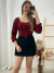 Cropped Xadrez Vermelho 93411