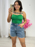 Body Drapeado Alça com Strass Verde Bandeira 50803