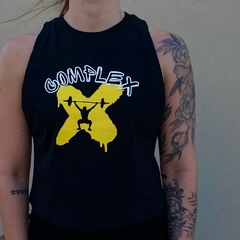 Crop top "COMPLEX" negro - comprar online