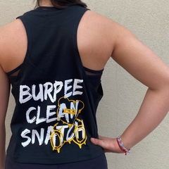 Crop top "BURPEE" negro - comprar online