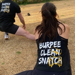 Crop top "BURPEE" negro