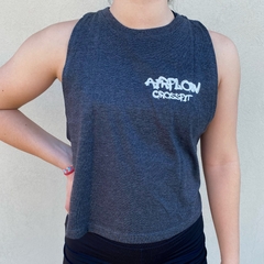 Crop top "BURPEE" gris topo - comprar online
