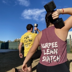 Crop top "BURPEE" uva