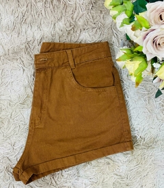 Bermuda jeans Marron