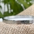 Bracelete aço 316L cor prata escrito Pai Nosso 6mm - comprar online