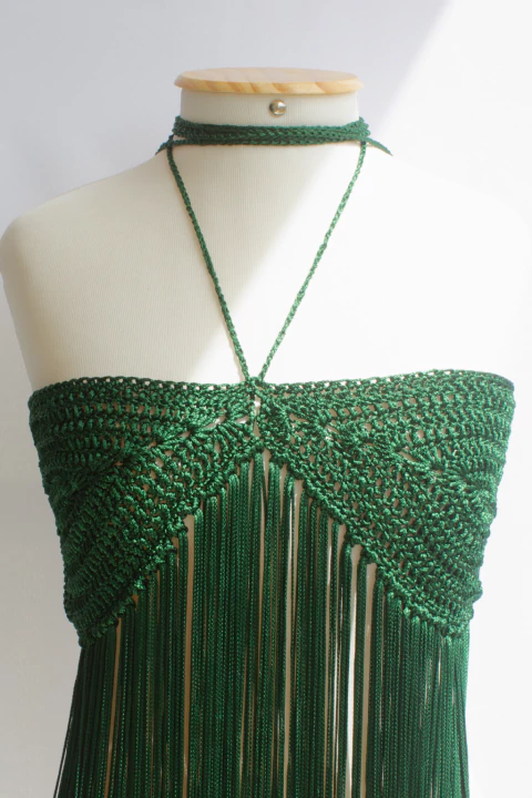 Top Crochê Franjas - Liló Ateliê