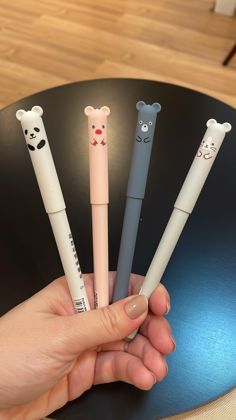 Caneta apagável bichinhos