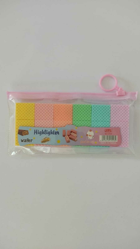 Marca Texto Wafer 6 cores