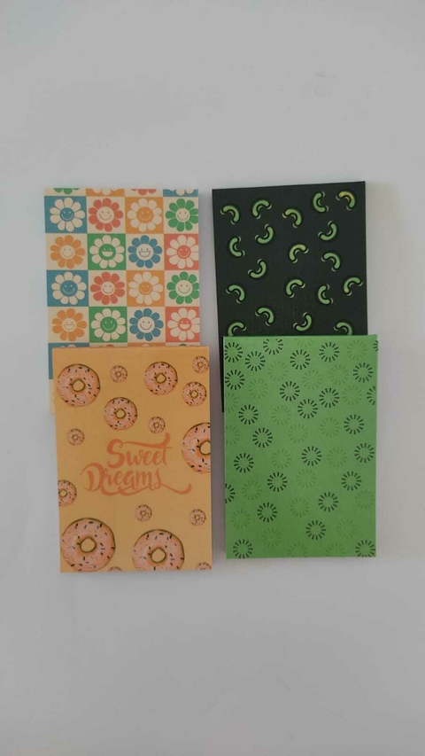 Bloco de notas retangular estampado