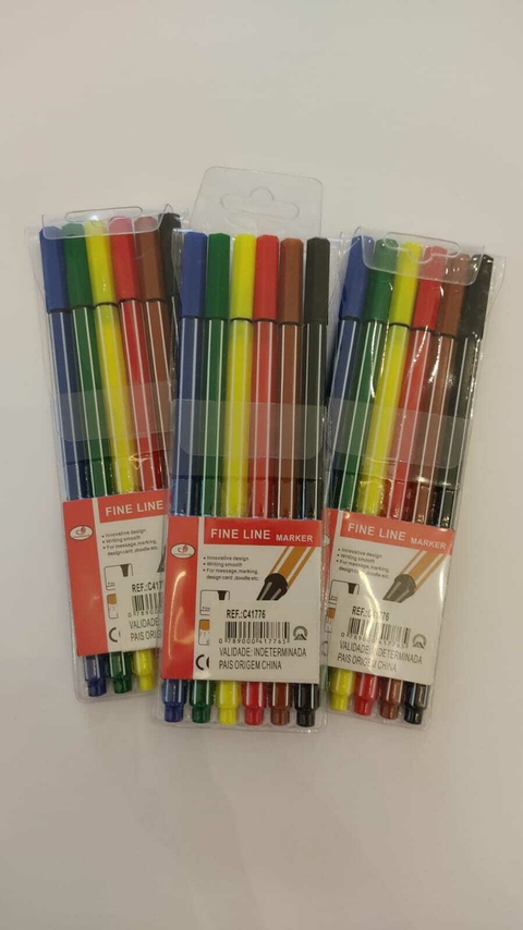 Caneta Fine Line - 6 cores