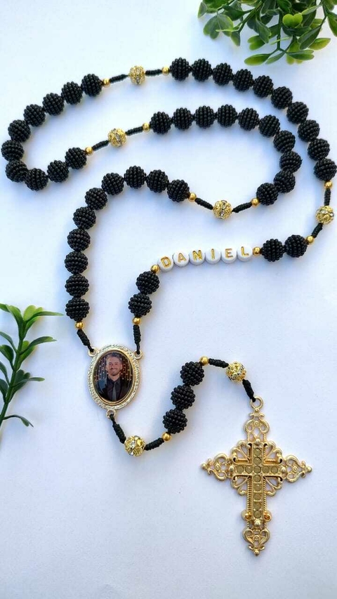 Terço Personalizado com foto preto