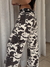 WIDE LEG COW PRINT
