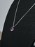 Colar de Prata 925 com Ponto de Luz Rosa - comprar online