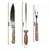 WOOD KIT C3 CHURRAS. FACA 7 30,5 CMGARFO 5 26 CMCHAIRA 7 - Komprão Utilidades - tudo para sua casa ou empresa