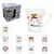 CANECA PORC 250ML FLORK
