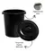 CESTO FECHADO PRETO C TAMPA PRETA 97L - comprar online