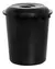 CESTO FECHADO PRETO C TAMPA PRETA 53L