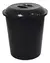 CESTO FECHADO PRETO C TAMPA PRETA 27L - comprar online