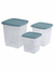 CONJ ORGANIZADORES QUADRADOS ALTOS HOME 1,95L/1L/625ML SORTIDOS - comprar online