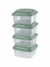 CONJ 4 POTES QUADRADOS 400ML SORTIDOS - comprar online