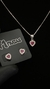 Conjunto Coração Rosa Forte - comprar online