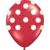 Rojo con Lunares blancos 12" (pack x5u)