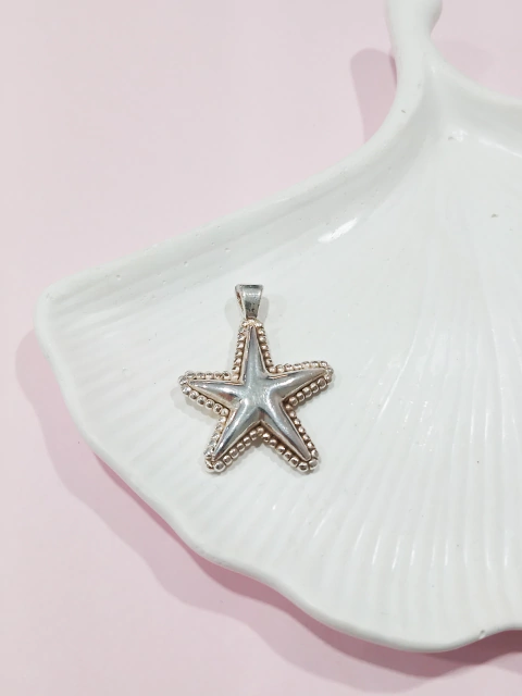 PD182 / Dije Inflado Estrella de Mar Bolitas 3,5cm