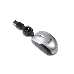 MOUSE GENIUS MICRO TRAVELER SILVER USB RETRACTIL