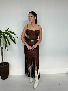 Cropped Corselet Renda - regina modas