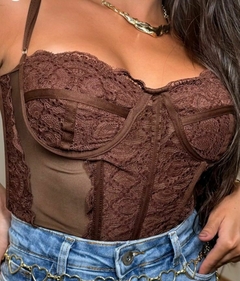 Cropped Corselet Renda na internet