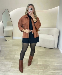 Jaqueta Suede Canelada - regina modas