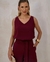 Blusa vinho com alça viscose